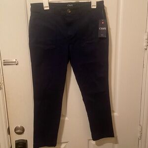 CHAPS Women’s petite navy cotton pants.
